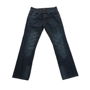 F.U.S.A.I Jeans Mens 30x30 Dark Wash Straight Leg Embroidered Pockets All Cotton